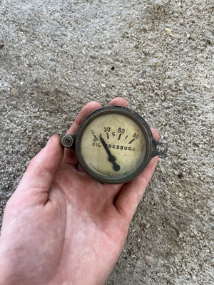 #ad Vintage Oil Pressure Gauge U.S. Gauge Made In USA Untested As Is $125.00