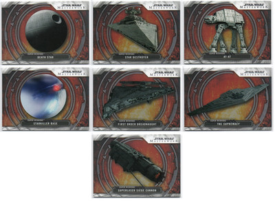 2018 Star Wars Masterwork Super Weapons 7 Cards Complete Set