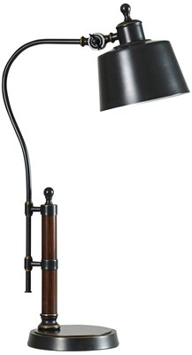 Riverdale 27'' Russet Black-Bronze Bent Arm Industrial Lamp