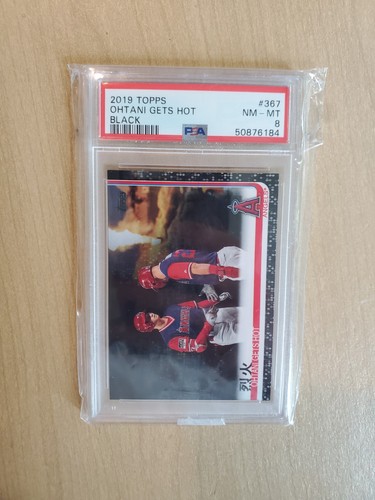 Ohtani Gets Hot [Black] #367 2019 Topps card