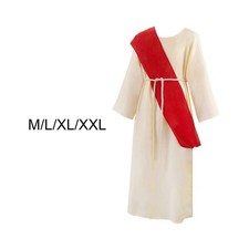 Men Jesus Costume Easy to Wear Christian Biblical Robe for Performance Party