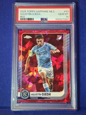 2025 Topps Chrome Sapphire MLS Agustin Ojeda #53 Red 1/5 NYCFC