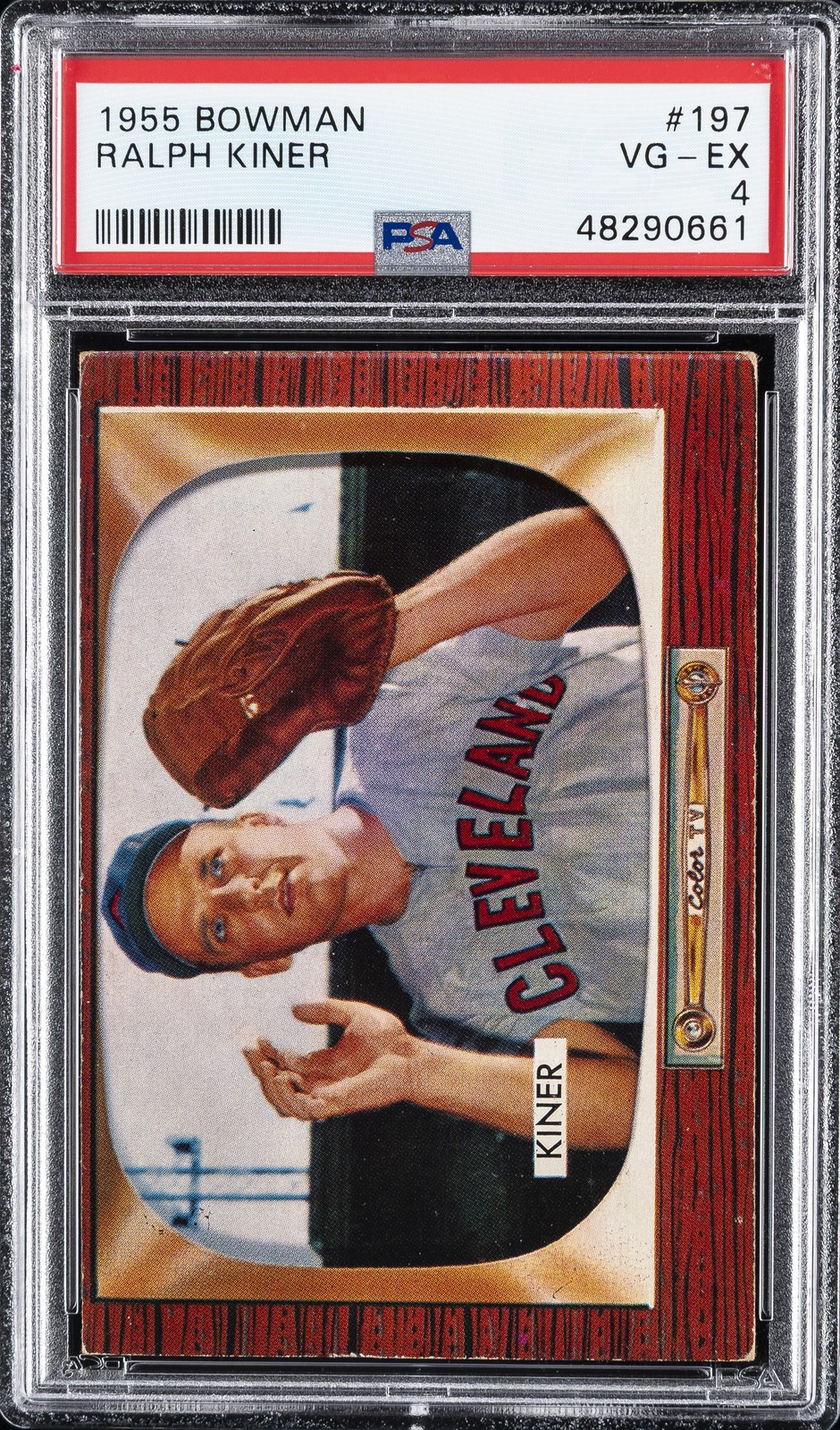 1955 BOWMAN #197 RALPH KINER PSA 4