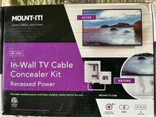 Mount-It MI-7284 In-Wall TV Cable Concealer with Recessed Power 2-Piece Kit