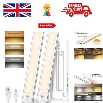 84 LED Bewegungsmelder Unterschrankleuchten, wiederaufladbar, 2er Pack - 32 cm Essentials