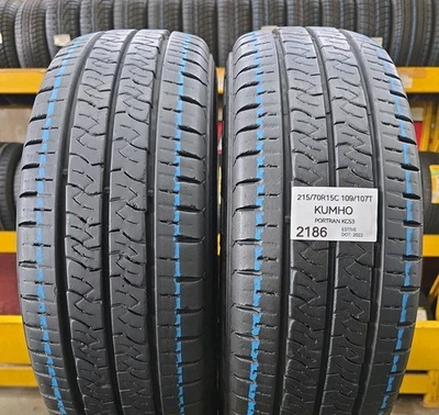 D'OCCASION : 2 PNEUS D'ÉTÉ KUMHO 215/70 R15C 109/107T PORTRAN KC53 2157015 - Photo 1/3