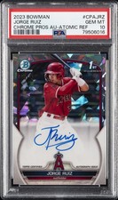 2023 BOWMAN CHROME PRSPCT AUTOS ATOMIC REFRACTOR JORGE RUIZ 40/100 PSA 10 AUTO