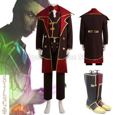 LoL Arcane Silco Cosplay Costumes Anime Uniform Outfits With Shoes Boots Hallowe