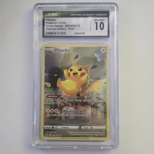 CGC 10 Pikachu GG30/GG70 Crown Zenith Galarian Gallery Pokemon 2023