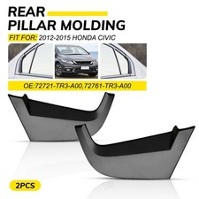 Pair Black Rear Door Pillar Molding Garnish For 2012 2013 2014 2015 Honda Civic Pair Black Rear Door Pillar Molding Garnish For 2012 2013 2014 2015 Honda Civic