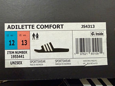adidas Adilette Comfort Slide Sandals Black/W...