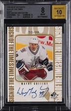1998-99 SP AUTHENTIC SIGN OF THE TIMES GOLD WAYNE GRETZKY /99 BGS 8 AUTO 10