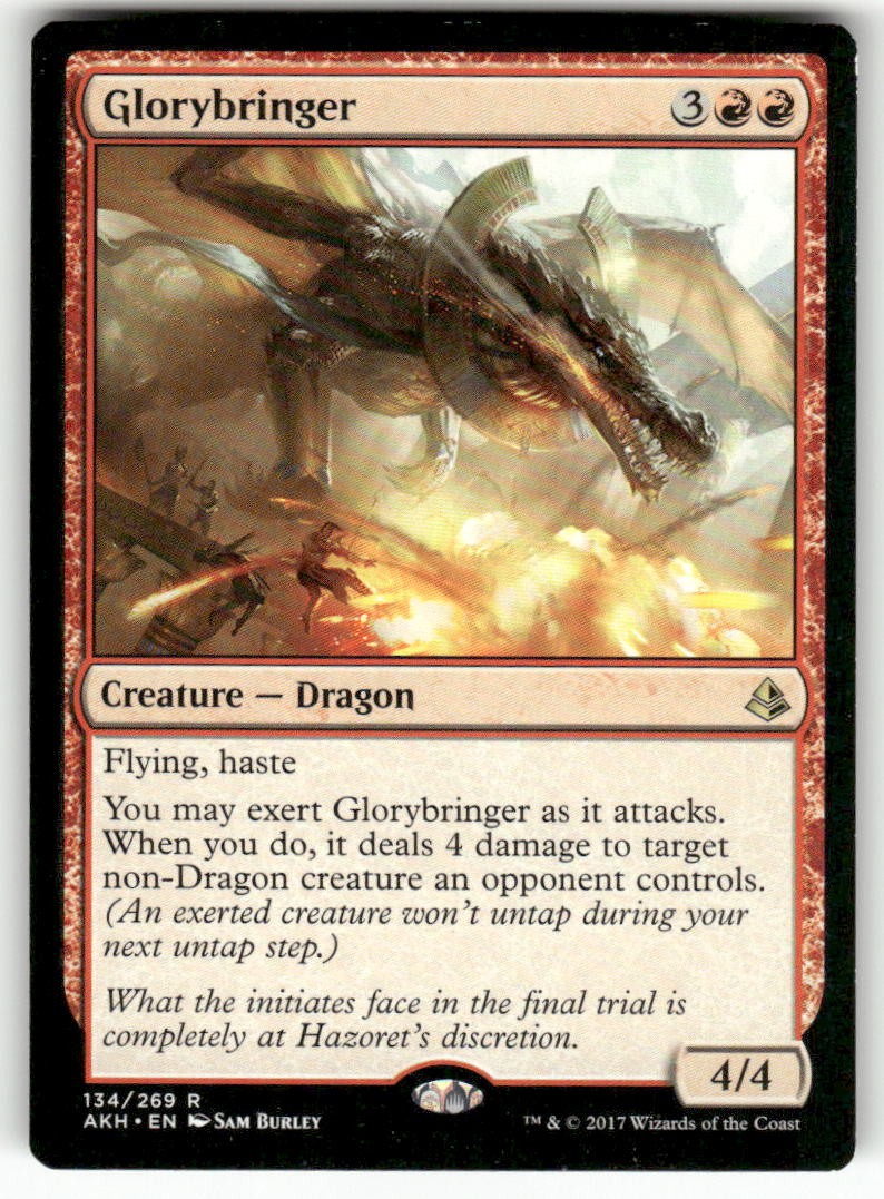 Glorybringer 134 Rare Amonkhet Magic: The Gathering Lightly Played