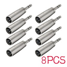 8x 3-Pin XLR Male to 1/4" 6.35mm Male Plug Audio Cable Microphone Mic Adapter