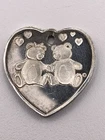 Vintage LM Mint 1/4 Oz . 999 Fine Silver Heart Pendant MONOGRAMMED