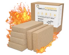 USL Intermediate Fire Brick 2500F Pack of 6 Fire Bricks for Internal Lining H...