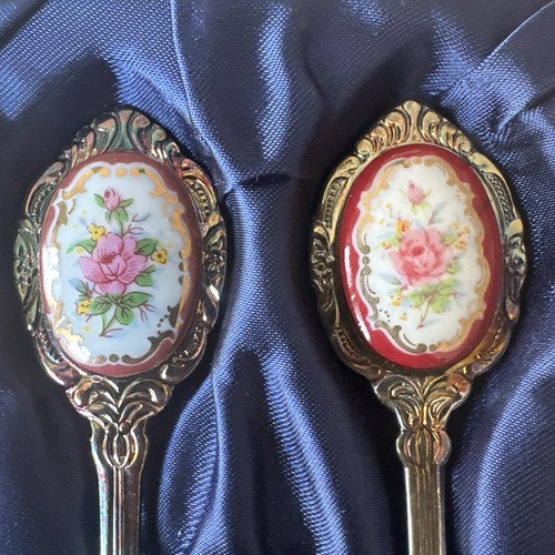 Royal Albert Old Country Rose Coordinates 5" Teaspoon Silverplate SET OF SIX - Picture 2 of 2