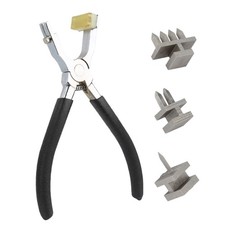 Leather Hole Punching Pliers Leather Working Tool with 3 Size Drilling Head