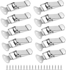 10 Pcs Spring Loaded Toggle Latch Hasps, Tension Clasp, Stainless Steel Duck for