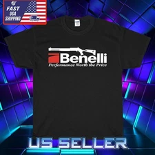 NEW SHIRT BENELLI SHOTGUNS LOGO MEN'S T-SHIRT FUNNY USA SIZE S-5XL