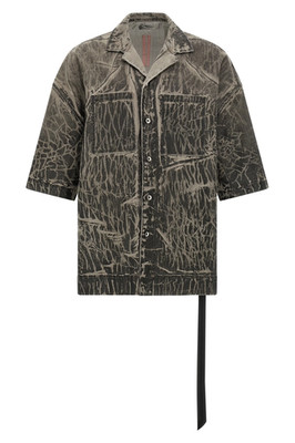 RICK OWENS DRKSHDW CONCORDIANS Magnum Tommy Gray Shirt New & Authentic