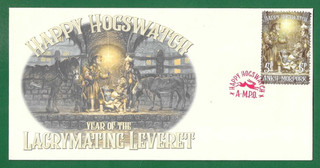 DISCWORLD HAPPY HOGSWATCH COVER YEAR OF LACRYMATING LEVERET. TERRY PRATCHETT.