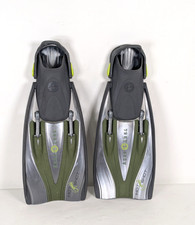 Aqua Lung Hot Shot Scuba Diving Fins - Regular - Gecko Green  Grey