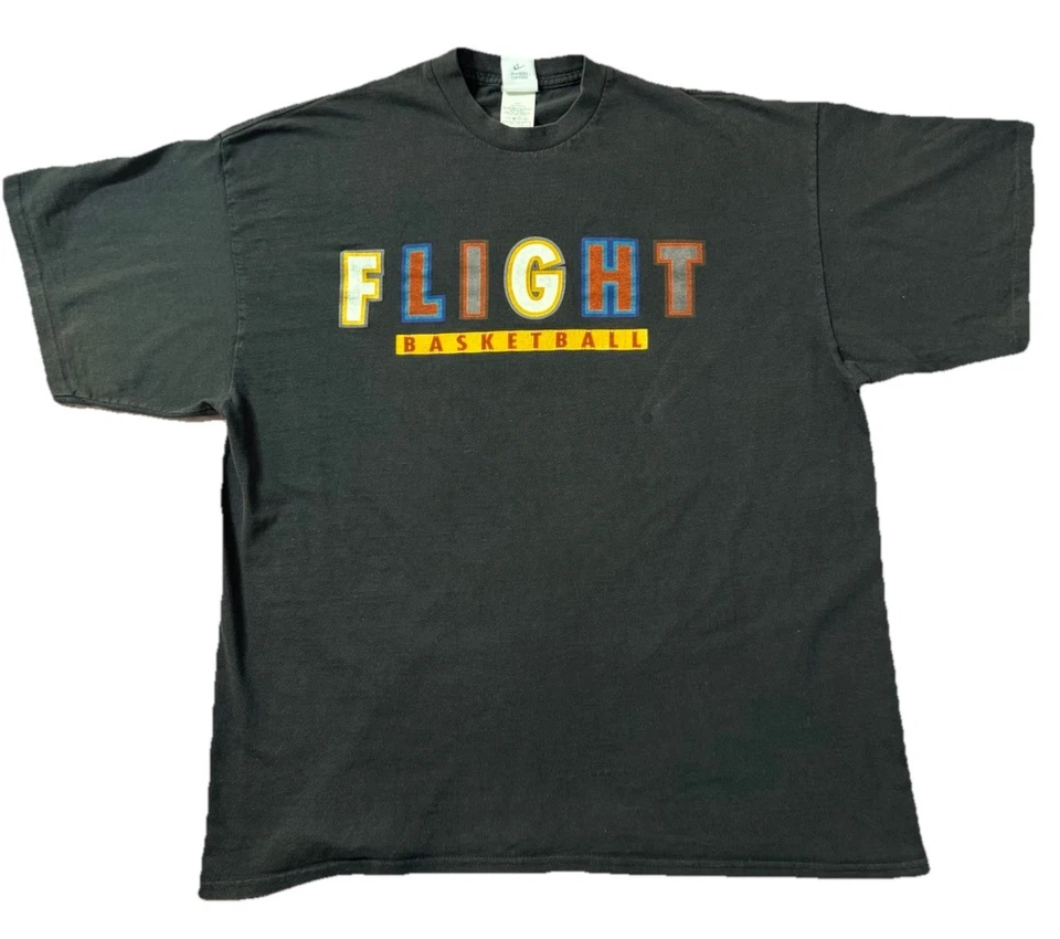 Vtg 90s Nike Air Jordan Flight Hat Flip-Bill Matching T-Shirt XXL Single Stitch - Image 3 of 4