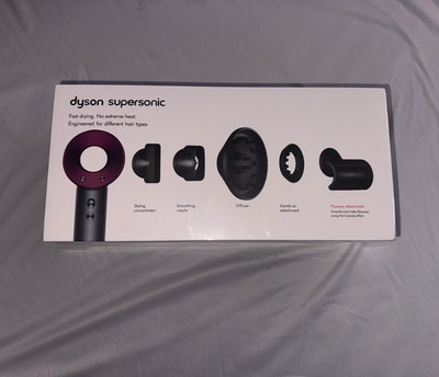 Dyson Supersonic Standard Hair Dryer Black/Purple with Diffuser