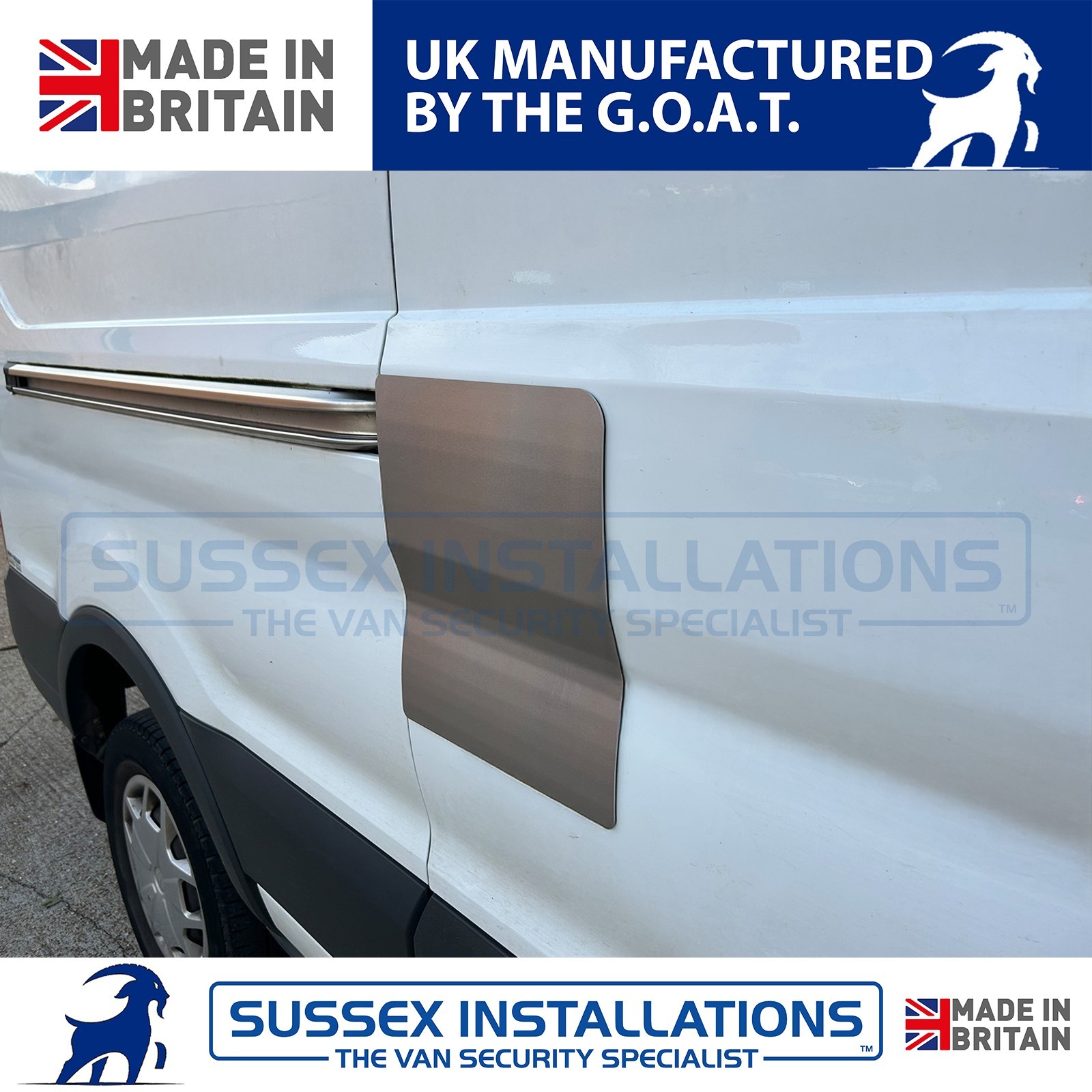 For Ford Transit - Large Right Side Load Door Security, Repair Shield, Plate