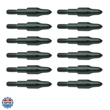 3D Point Durable Steel Easy to Install Screw-in Archery Practice Field Tips -...