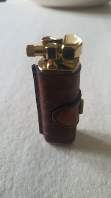 Feuerzeug Hadson Moolite Vintage mit GOLDPFEIL Lederhülle