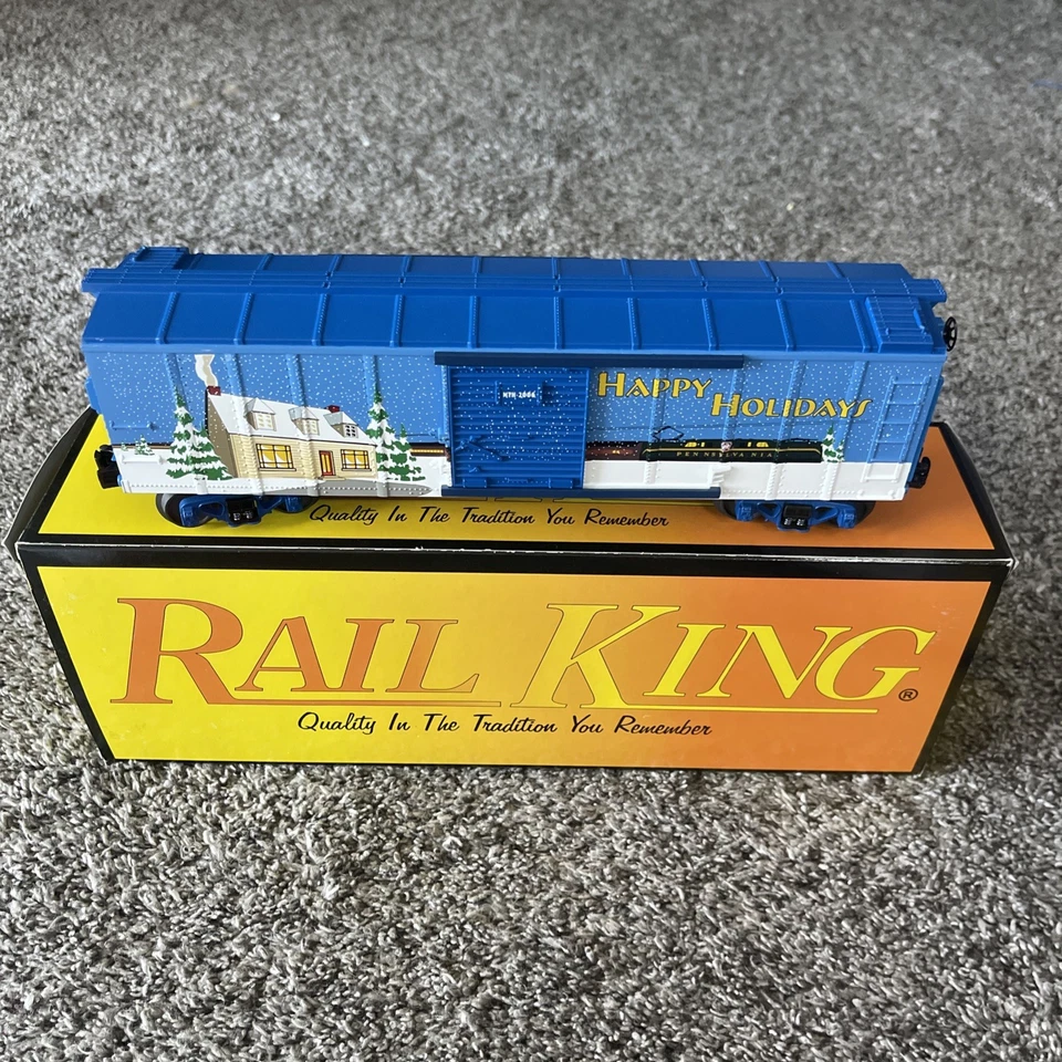 ✅MTH RAILKING HAPPY HOLIDAYS BOX CAR TRAIN 30-74356! CHRISTMAS New In Box - Image 2 of 4