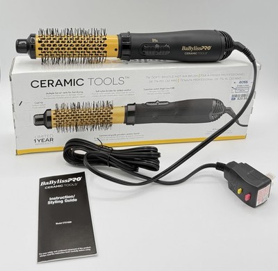 BaByliss PRO Ceramic Tools 1-1/4  Hot Air Brush Adjustable Heat Settings New NIB