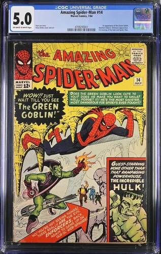 Amazing Spider-Man #14 1st App. Green Goblin Silver Age Marvel 1964 CGC 5.0
