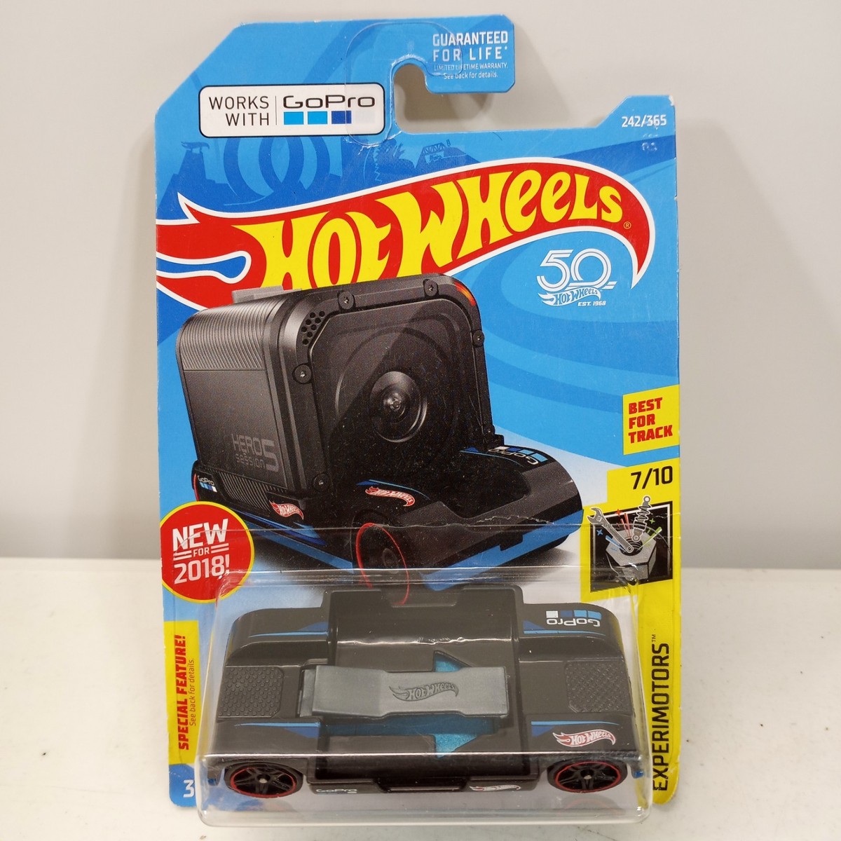 NEW Hot Wheels Experimotors Zoom In Black GOPRO Compatible Toy Car