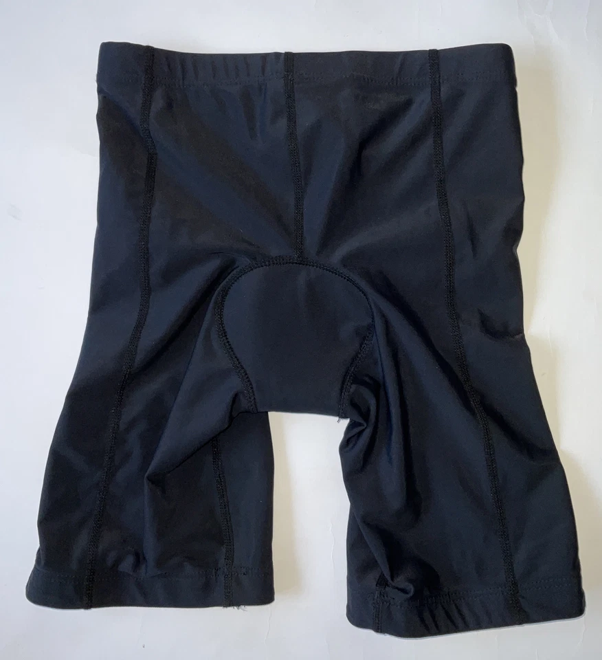 TYR 女式 XS 黑色海军蓝 8 英寸运动健身三轮自行车比赛短裤美国制造 — 第 2/4 张图片