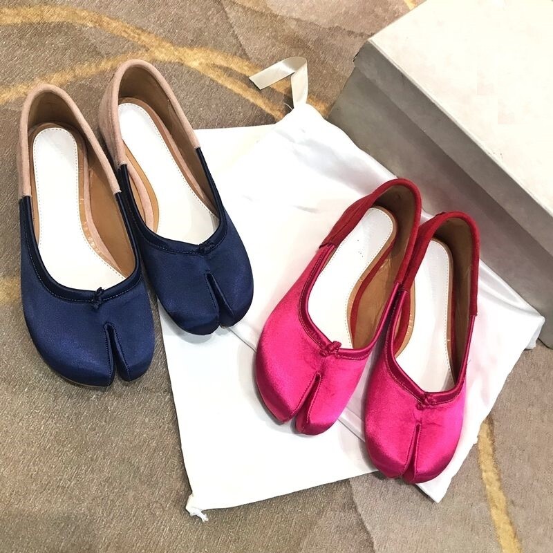 Mix Color Lady Flat Shoe Elegant new Shoes Women Elegant Split Toe Flats Shoes