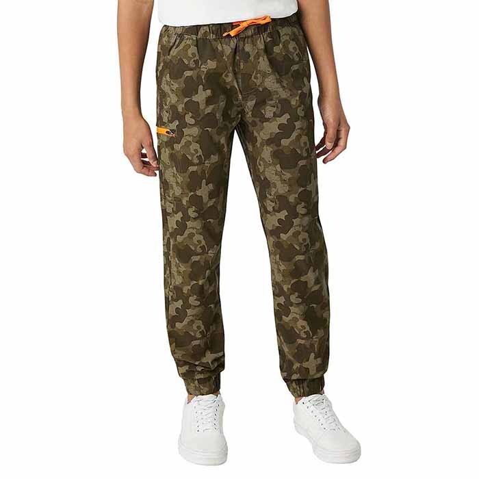 Weatherproof Vintage Youth Boys' Tech Jogger Pull On Utility Pocket Green Camo