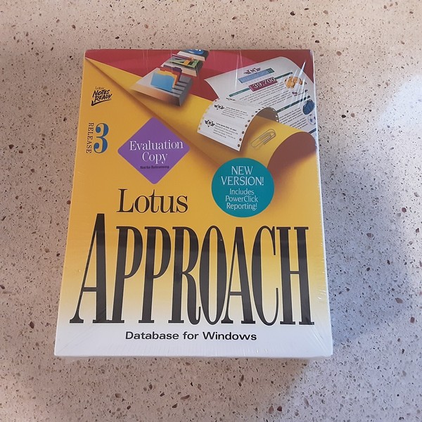 Base de datos Lotus Approach para Windows versión 3 copia de evaluación 
