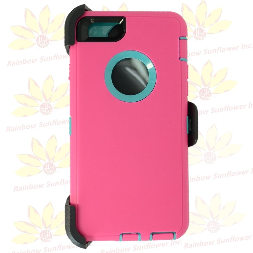 For Apple iPhone 6 / 6s  Defender Case w/ Clip fits Otterbox Pink Teal