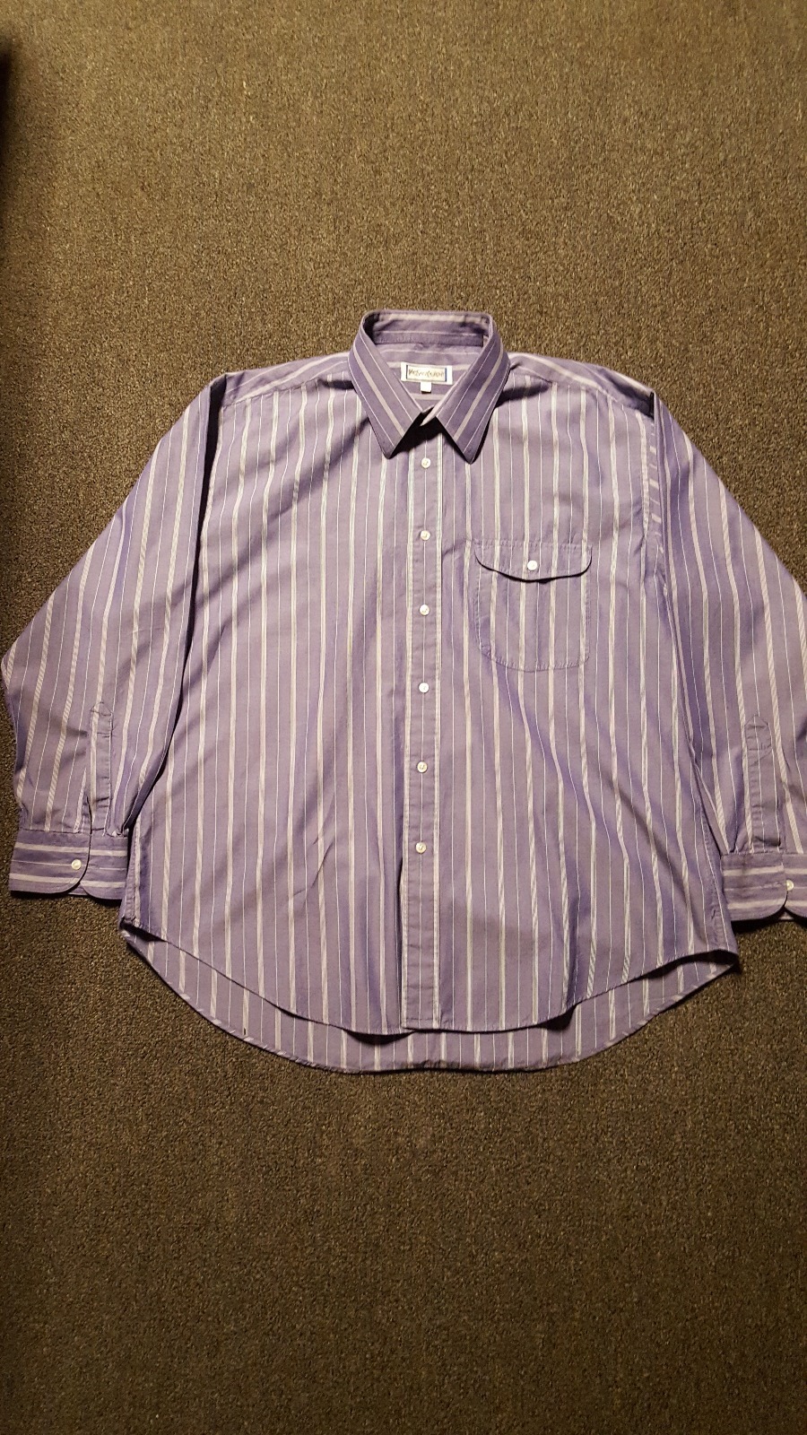 Camicia manica lunga YVES SAINT LAURENT multicolore a righe cotone bottoni davanti 17