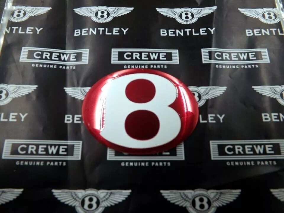 NEW OEM Front Red Grill Badge Bentley Continental Gt Gtc & Flying Spur 2012 +