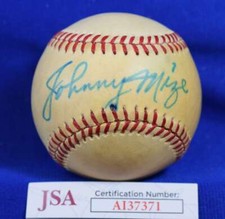 Johnny Mize Cards, Rookie Card and Autographed Memorabilia Guide 49
