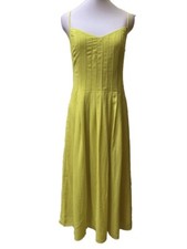 Banana Republic, Neon Yellow Dress, NWT, Size 4, MIDI, Spaghetti Strap