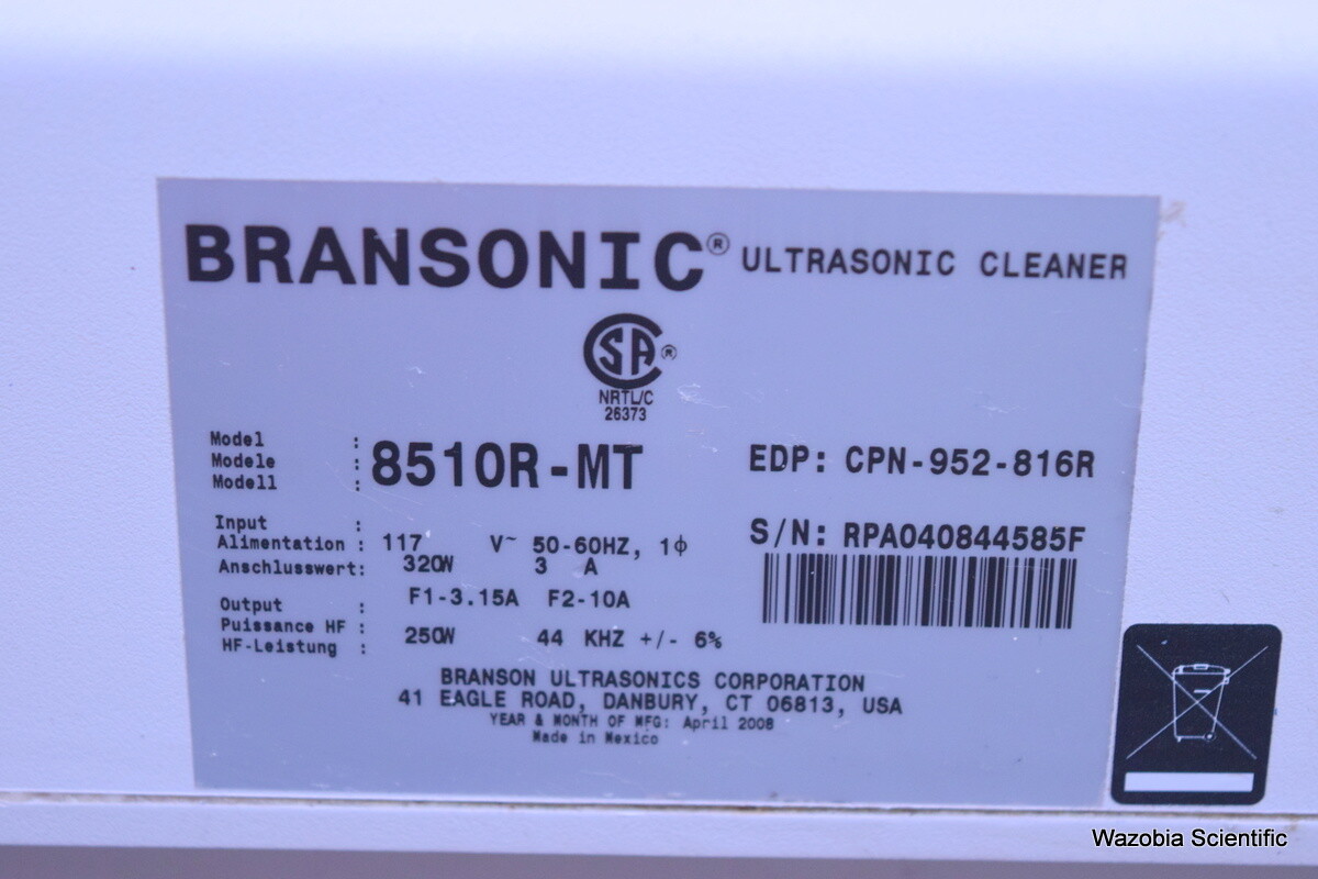 BRANSON+8510+Series+Ultrasonic+Cleaner+8510rmt for sale online eBay