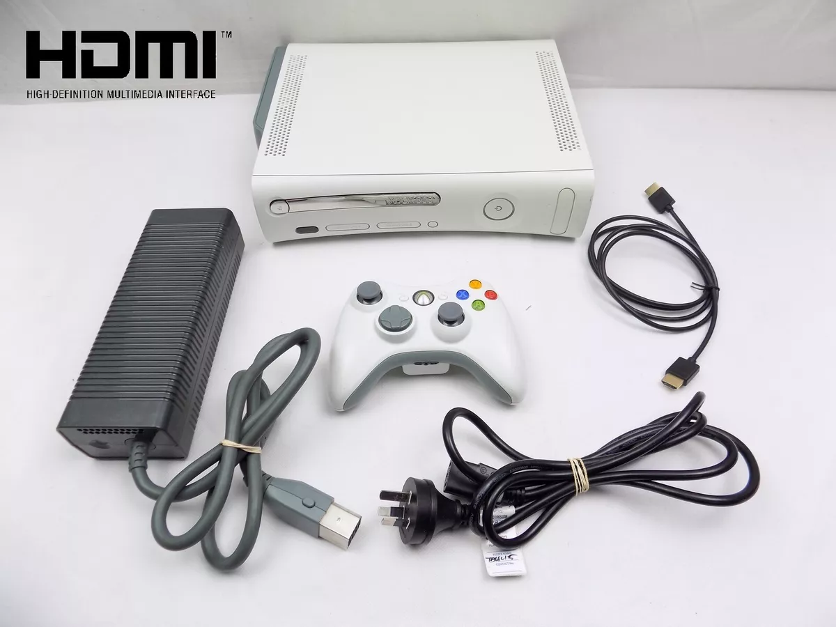 Replacement White Xbox 360 'Fat' HDMI Console - No Cables or Accessories (Renewed) : Video Games
