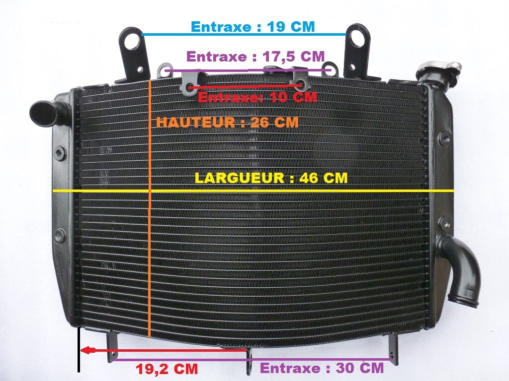 Radiateur neuf YZF R6 remplacement après chute pour modèle 2020