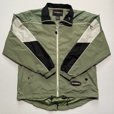 Vintage Diadora Jacket Mens Medium Green Y2K Gorpcore Windbreaker Tennis Rare