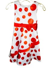 Girls Formal Banquet Party Church Spring/Summer Dress Red  White Size 6